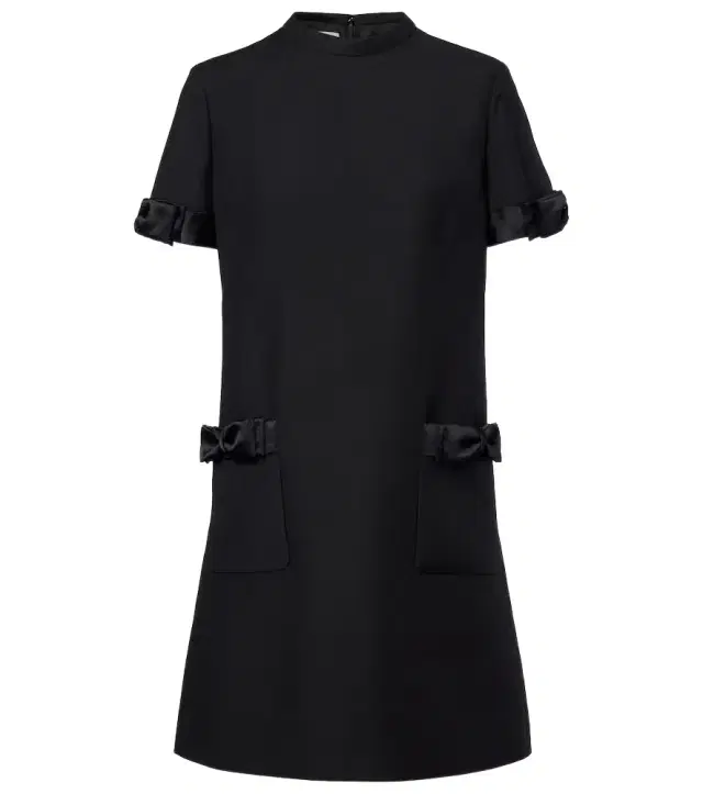 Valentino Crepe Couture bow-detail minidress