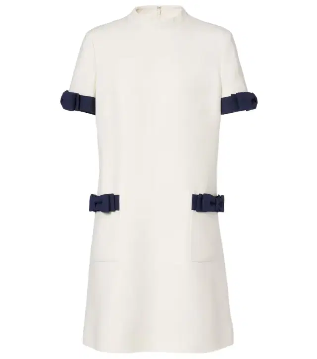 Valentino Crepe Couture bow-detail minidress