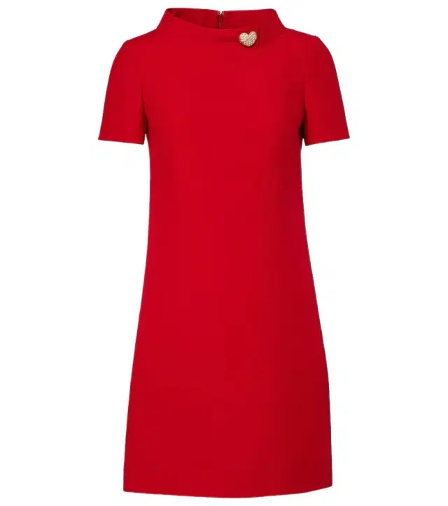 Valentino Embellished wool and silk minidress