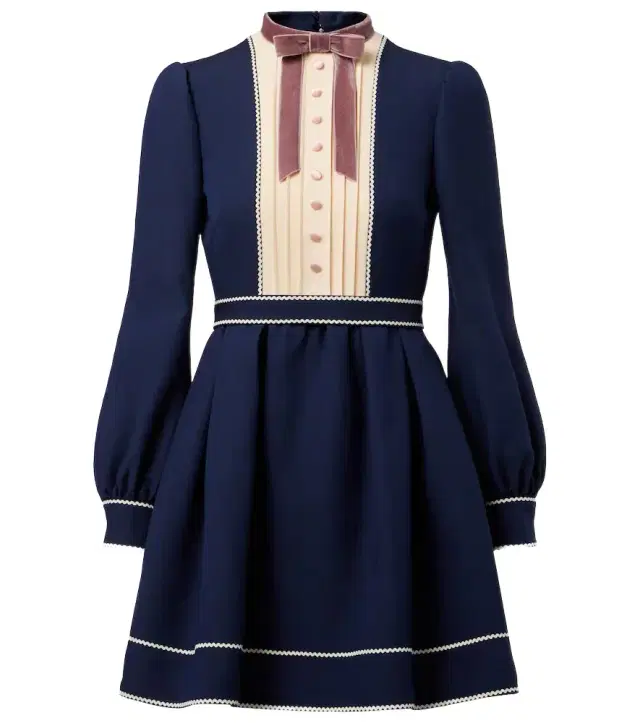 Valentino Crepe Couture bow-detail minidress