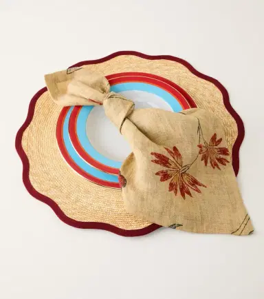 The House of Lyria Diomma set of 2 floral linen napkins | Thumbnail 3