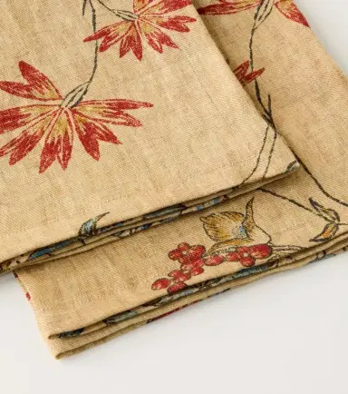 The House of Lyria Diomma set of 2 floral linen napkins | Thumbnail 4