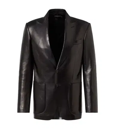Tom Ford Single-breasted leather blazer | Thumbnail 1 Tom Ford Single-breasted leather blazer | Thumbnail 1