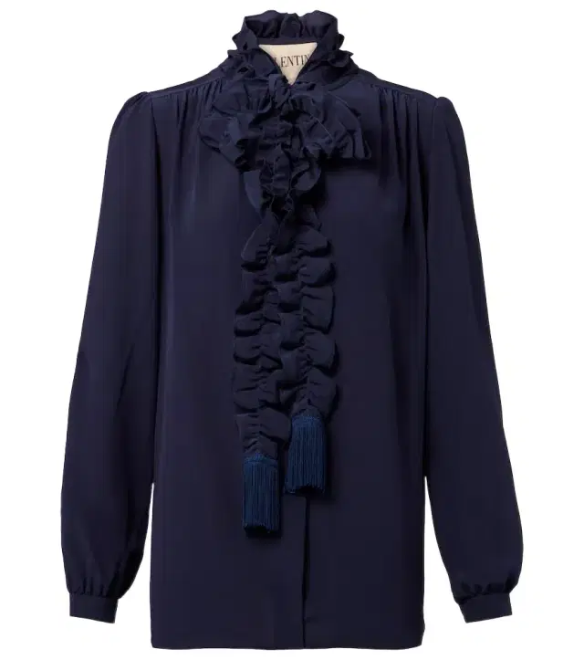 Valentino Ruffled silk crêpe de chine blouse