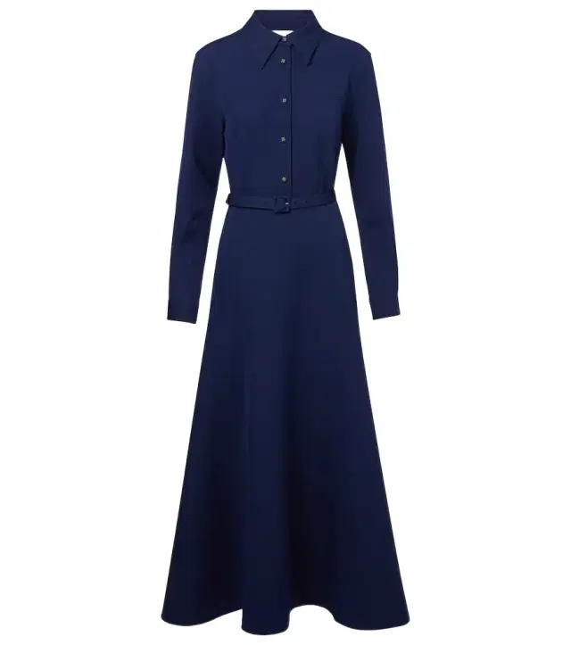 Roland Mouret Belted crêpe shirt dress