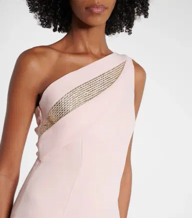 Roland Mouret Embellished one-shoulder cady gown | Thumbnail 5