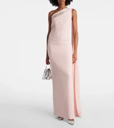 Roland Mouret Embellished one-shoulder cady gown | Thumbnail 6