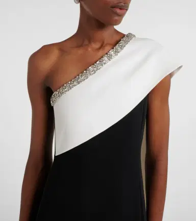 Roland Mouret Caped embellished satin crêpe gown | Thumbnail 3 Roland Mouret Caped embellished satin crêpe gown | Thumbnail 3