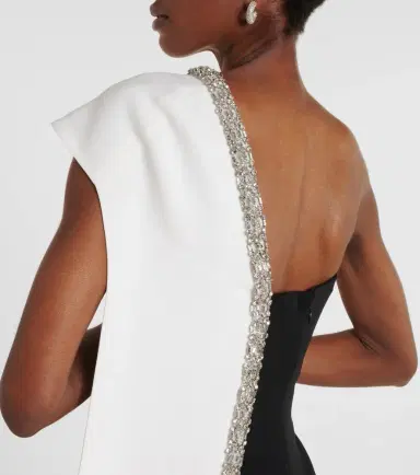Roland Mouret Caped embellished satin crêpe gown | Thumbnail 4 Roland Mouret Caped embellished satin crêpe gown | Thumbnail 4
