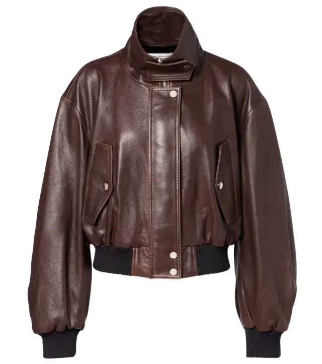 Nour Hammour Briar leather bomber jacket
