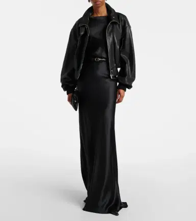 Nour Hammour Briar leather bomber jacket | Thumbnail 2