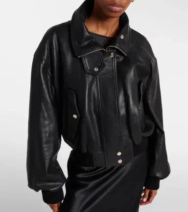 Nour Hammour Briar leather bomber jacket | Thumbnail 5