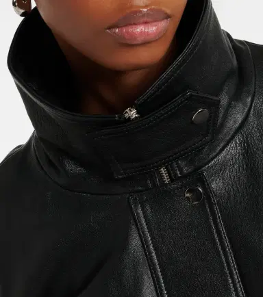 Nour Hammour Briar leather bomber jacket | Thumbnail 6