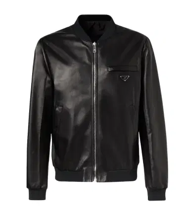 Prada Leather bomber jacket | Thumbnail 1 Prada Leather bomber jacket | Thumbnail 1
