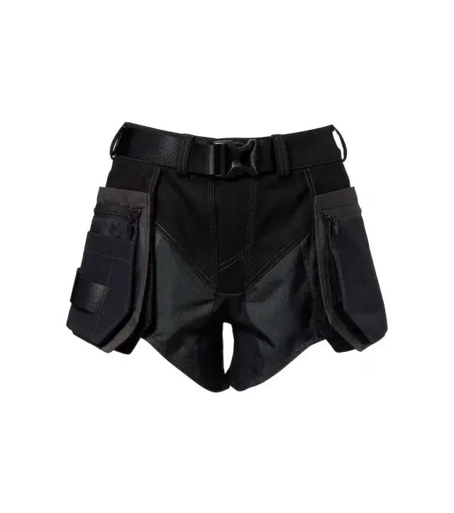 Mugler Belted low-rise cotton cargo shorts
