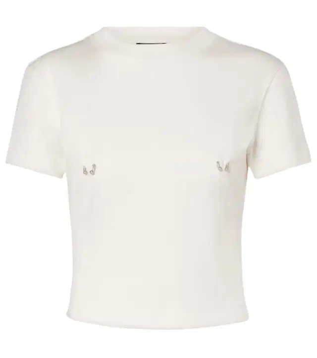 Mugler Embellished cotton jersey T-shirt