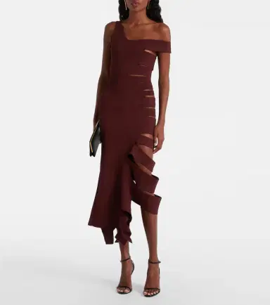 Mugler Asymmetric cut-out midi dress | Thumbnail 2