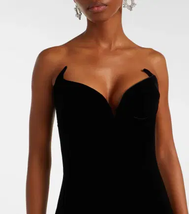 Mugler Velvet bustier dress | Thumbnail 3 Mugler Velvet bustier dress | Thumbnail 3