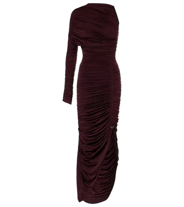 Mugler Ruched one-shoulder midi dress