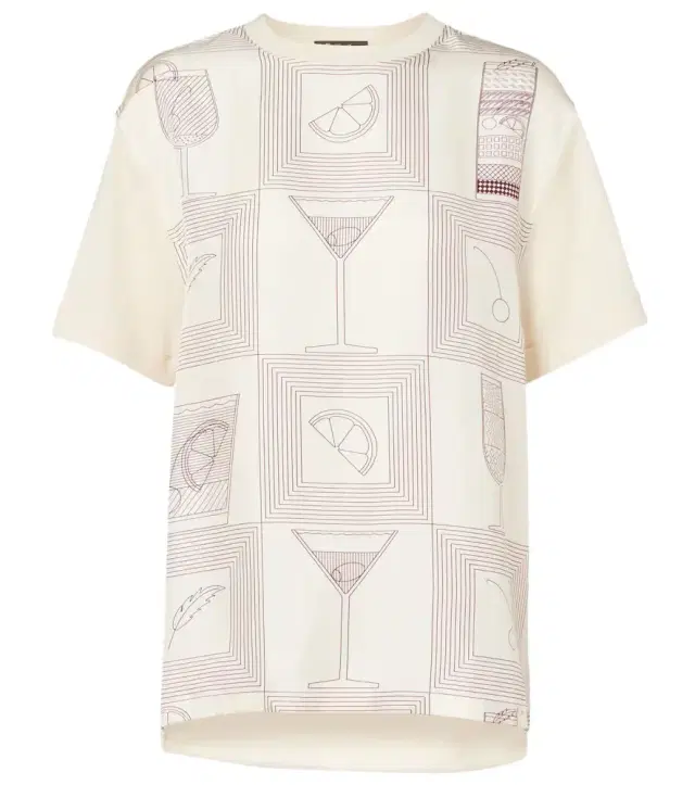 Loro Piana Mazzorbo printed silk jersey T-shirt