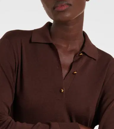 Loro Piana Lyskamm knitted silk polo dress | Thumbnail 4 Loro Piana Lyskamm knitted silk polo dress | Thumbnail 4
