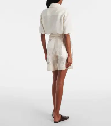 Loro Piana Dorin printed silk twill Bermuda shorts | Thumbnail 2 Loro Piana Dorin printed silk twill Bermuda shorts | Thumbnail 2