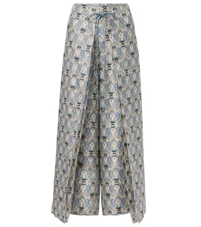 Loro Piana Maynard silk shantung wide-leg pants
