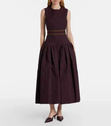 Roksanda Aya smocked cloque midi dress | Thumbnail 2