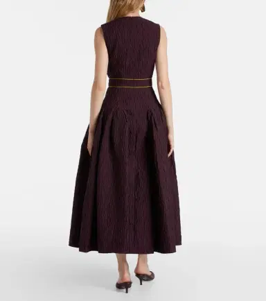 Roksanda Aya smocked cloque midi dress | Thumbnail 3