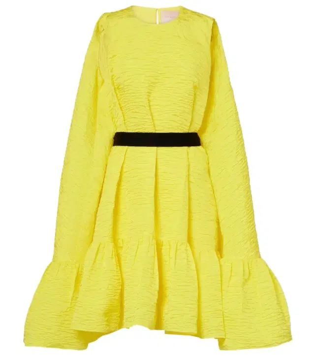 Roksanda Elia caped ruffled cloque minidress