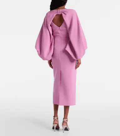 Roksanda Garance balloon-sleeve crêpe gown | Thumbnail 3