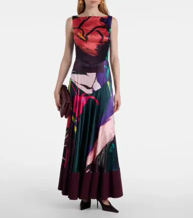 Roksanda Munir printed silk satin gown | Thumbnail 2