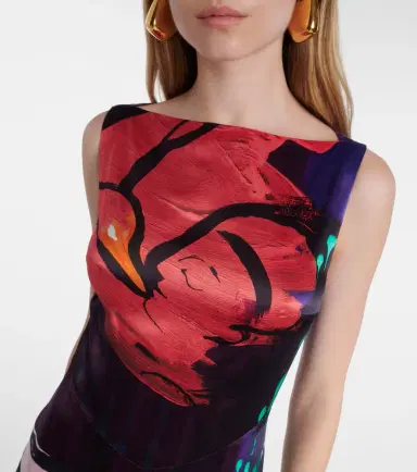 Roksanda Munir printed silk satin gown | Thumbnail 4