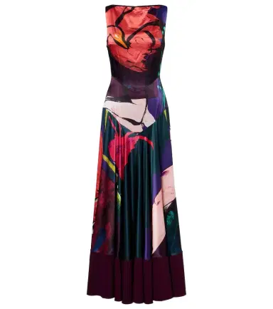 Roksanda Munir printed silk satin gown | Thumbnail 1
