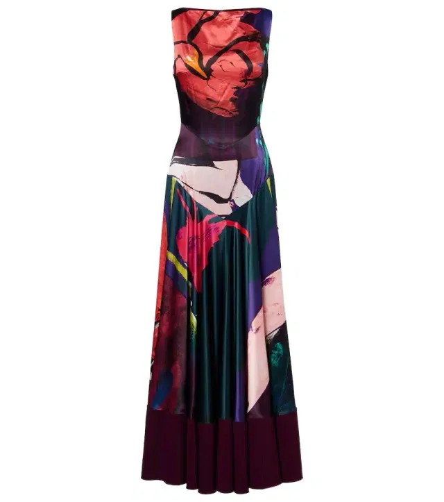 Roksanda Munir printed silk satin gown