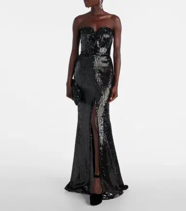 Elie Saab Sequined strapless silk-blend gown | Thumbnail 2