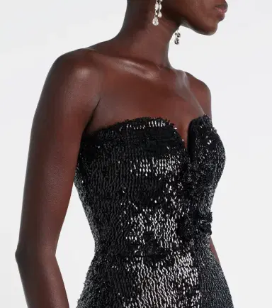 Elie Saab Sequined strapless silk-blend gown | Thumbnail 3