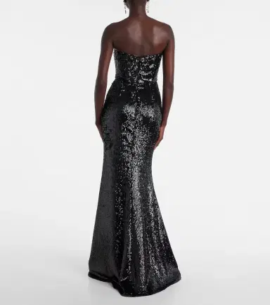 Elie Saab Sequined strapless silk-blend gown | Thumbnail 5