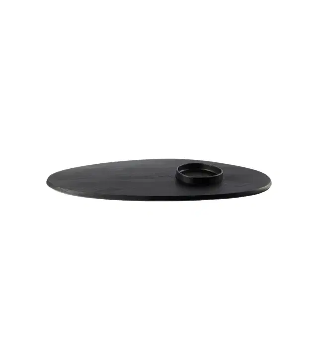 Serax Dune wooden platter and bowl by Kelly Wearstler