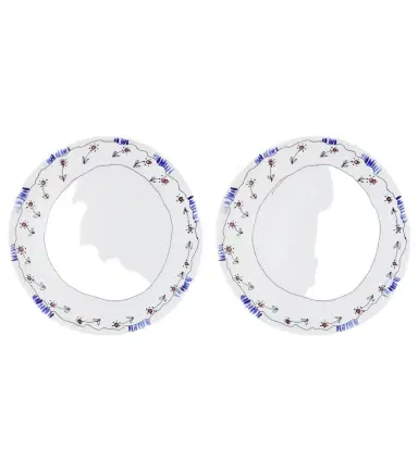 Serax Midnight Flowers Anemone Milk set of 2 starter plates by Marni | Thumbnail 1