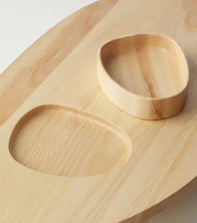 Serax Dune wooden platter and bowl by Kelly Wearstler | Thumbnail 3