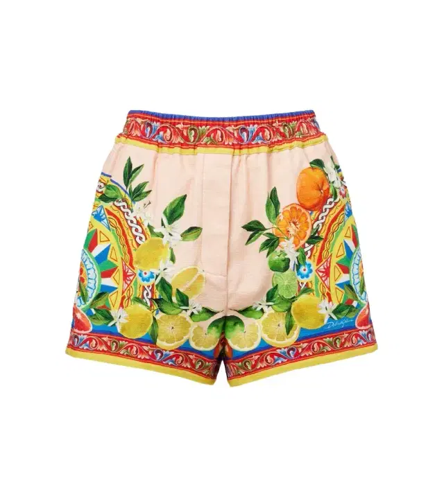 Dolce & Gabbana Taormina printed cotton-blend shorts