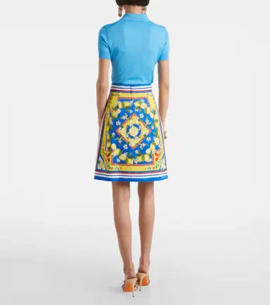 Dolce & Gabbana Printed cotton-blend miniskirt | Thumbnail 2