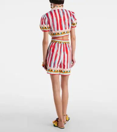 Dolce & Gabbana Cropped striped cotton shirt | Thumbnail 2 Dolce & Gabbana Cropped striped cotton shirt | Thumbnail 2