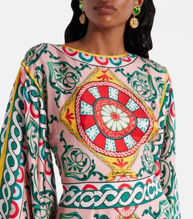 Dolce & Gabbana Printed silk gown | Thumbnail 2