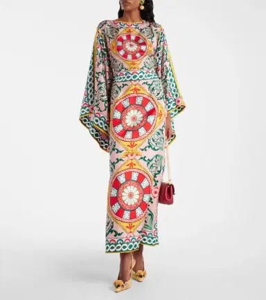 Dolce & Gabbana Printed silk gown | Thumbnail 4