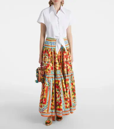 Dolce & Gabbana Cropped cotton-blend shirt | Thumbnail 2