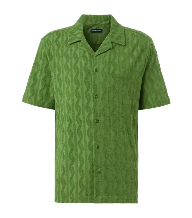 Frescobol Carioca Roberto cotton, silk, and linen terry shirt