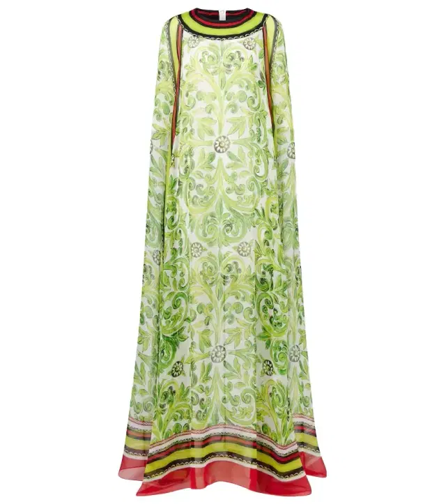 Dolce & Gabbana Printed silk maxi dress