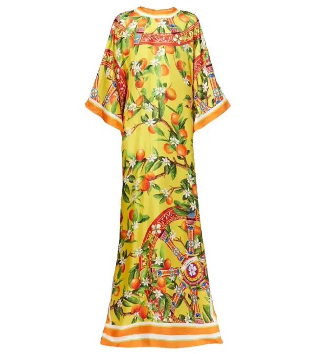 Dolce & Gabbana Printed silk maxi dress
